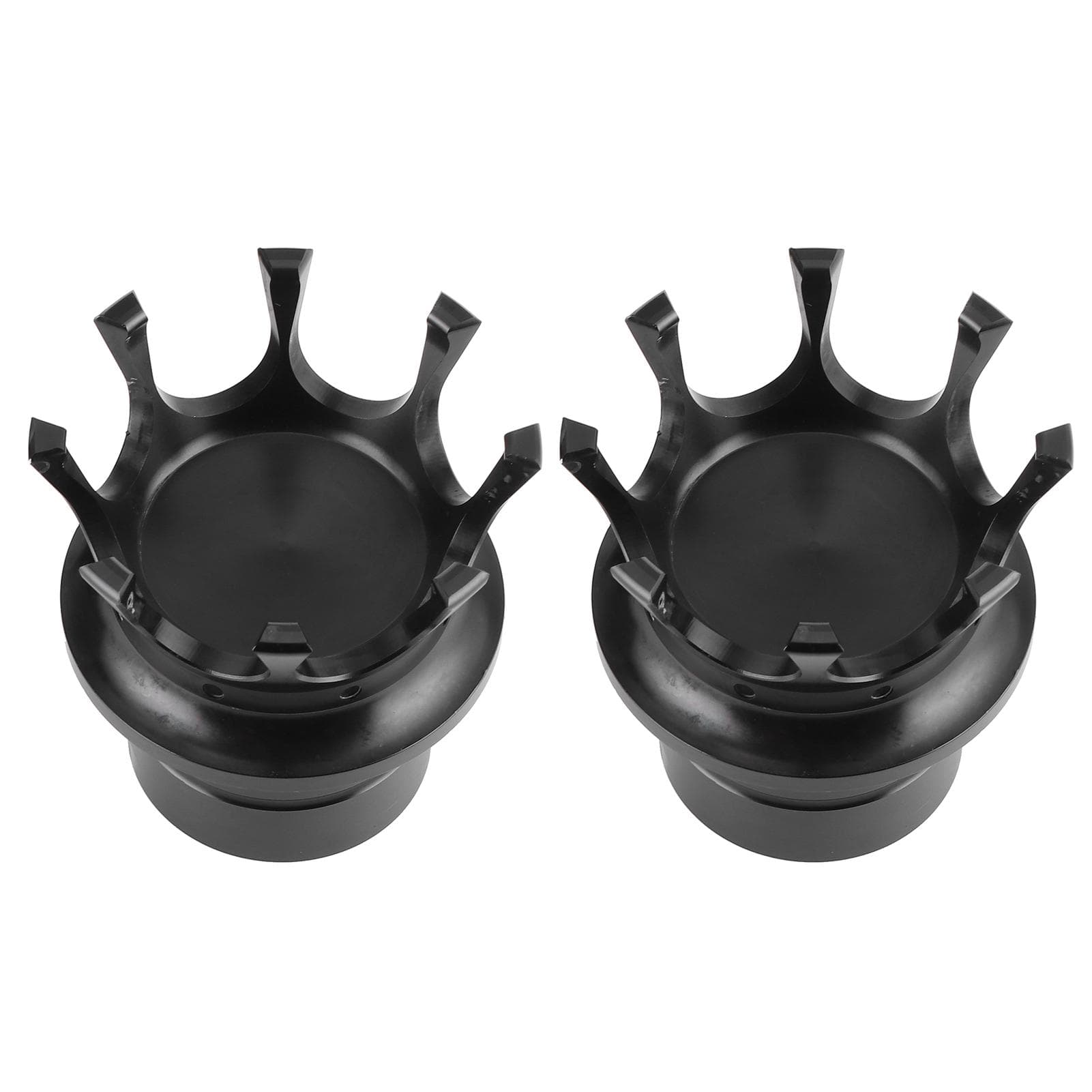 Front Axle Cap Covers Distinctive Crown Styling CNC Aluminum Alloy for Motorbike ModificationBlack