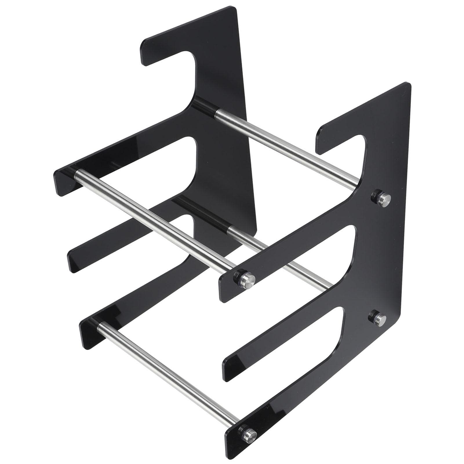 Keyboard Display Stand 3 Tier Acrylic Desk Keyboard Storage Holder for Mechanical Gaming Keyboard black