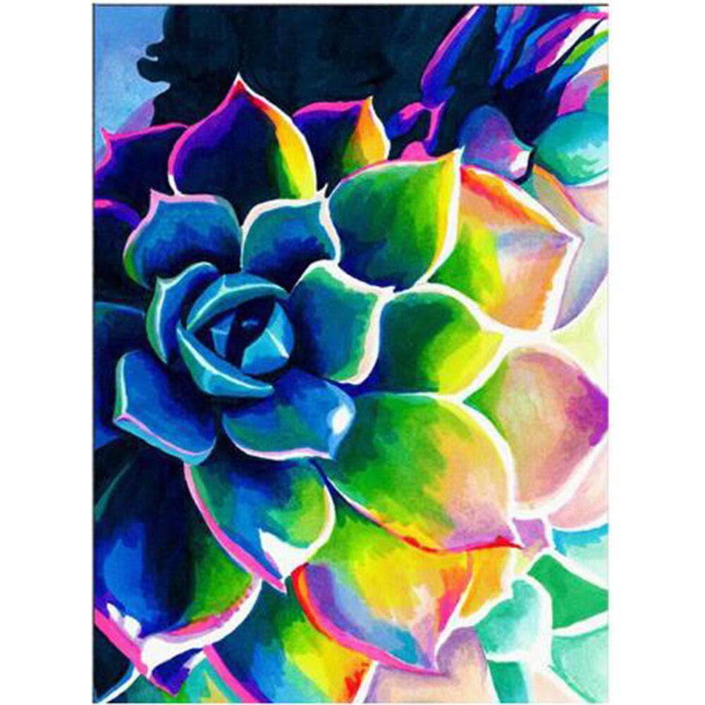 DIY Diamond Painting Succulents Plants Full Diamond Embroidery Round Rhinestones Cross Stitch 20X30CM