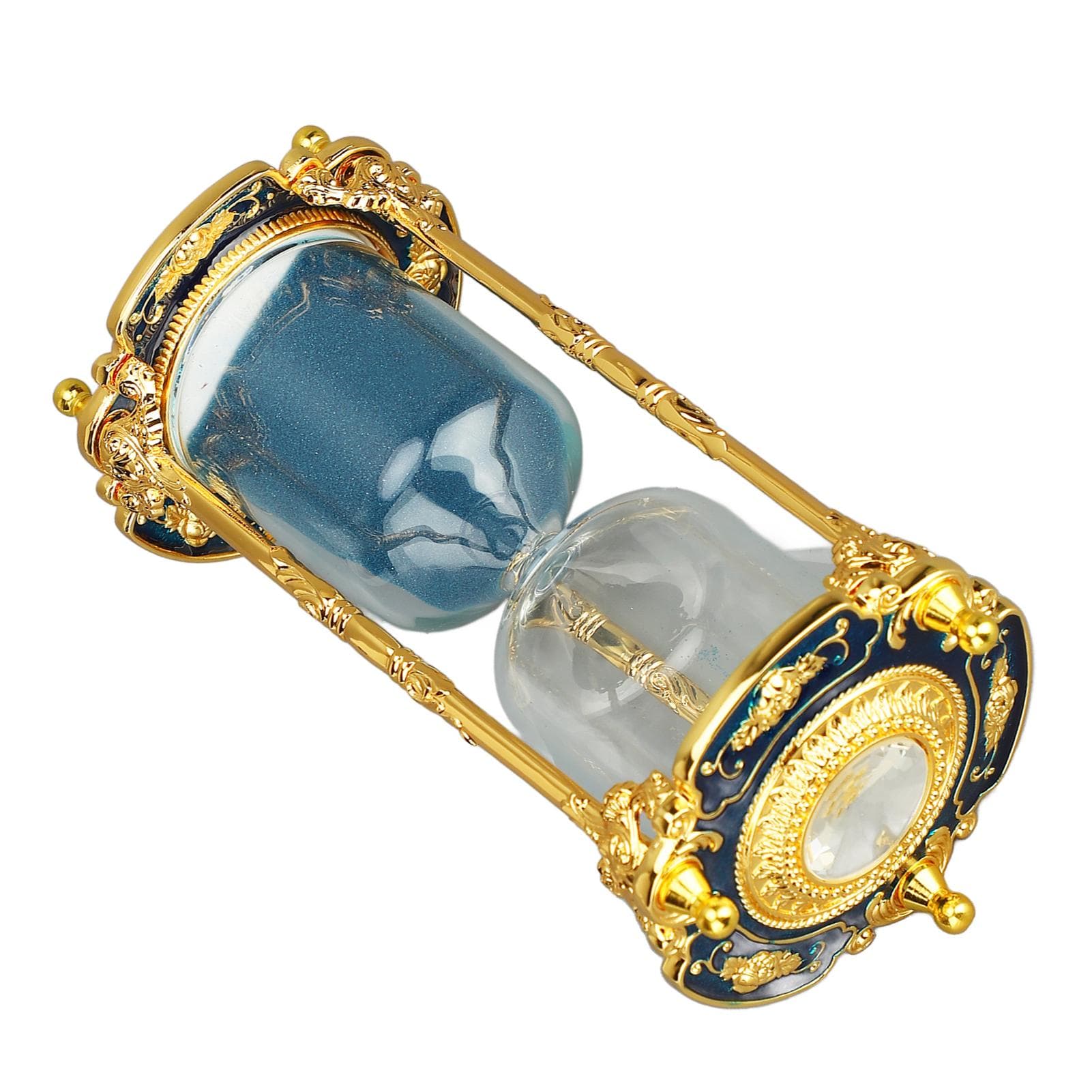 Sand Clock Timer 15 Minutes Metal Watch Home Desk Office Decor Hourglass Ornament Blue blue