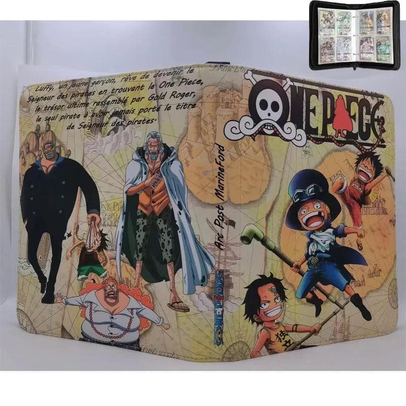 2x2 900pcs Cards holder Anime Luffy ACE Zoro Game Binder Card Holder Zipper Album Book Capacity R SR TGR GP Collectibles Folder Kids H