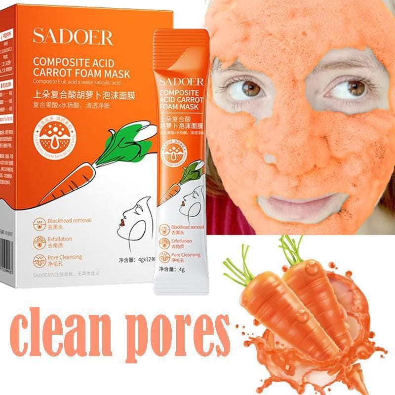 Face Cleaning Bubble Mask Shrinking Pore Remove Blackhead Deep Cleansing Oil Control Anti-Acne Brighten Whitening Face Skin Care 4g×12