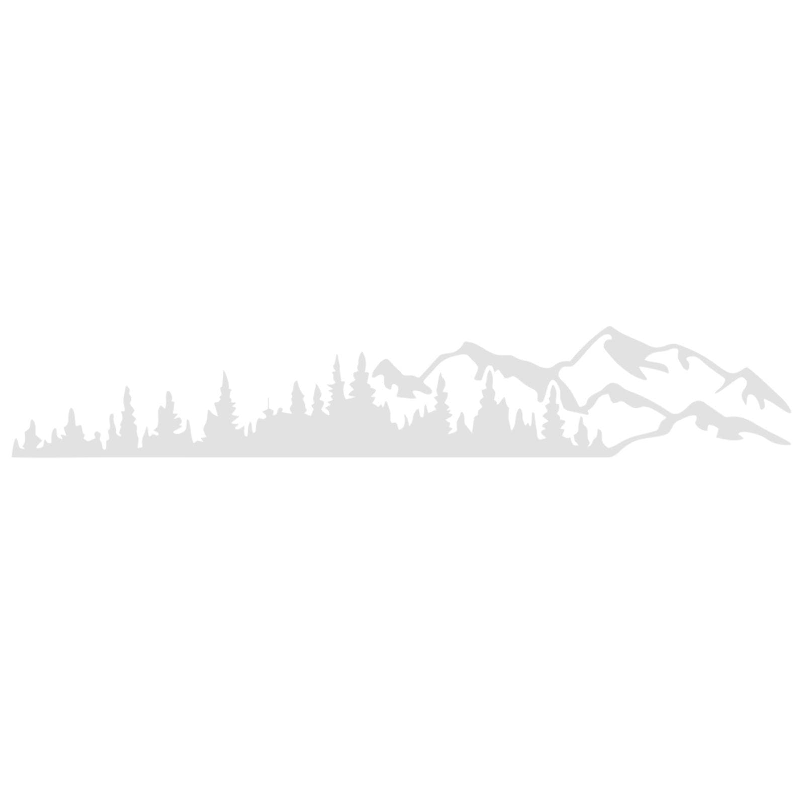 1 Pcs Universal Vinyl Trees Mountain Forest Graphic Stickers Car Emblem Graphic Emblem Sticker Body white