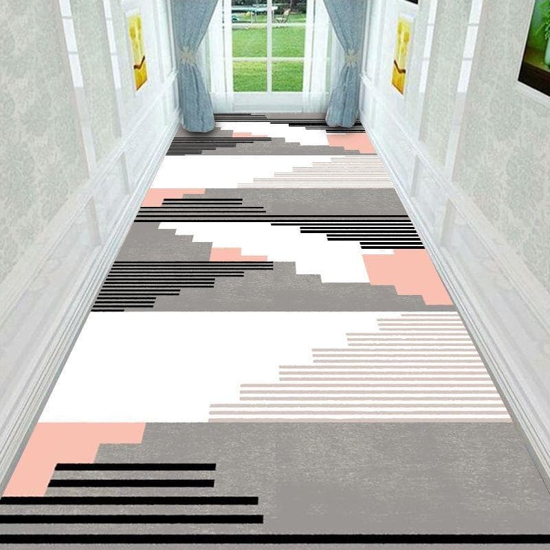 Geometric Pattern Corridor Carpet Customizable Runner Long Carpets for Hallway Living Room Rug Porch Decor Entrance Door Mat Customized size