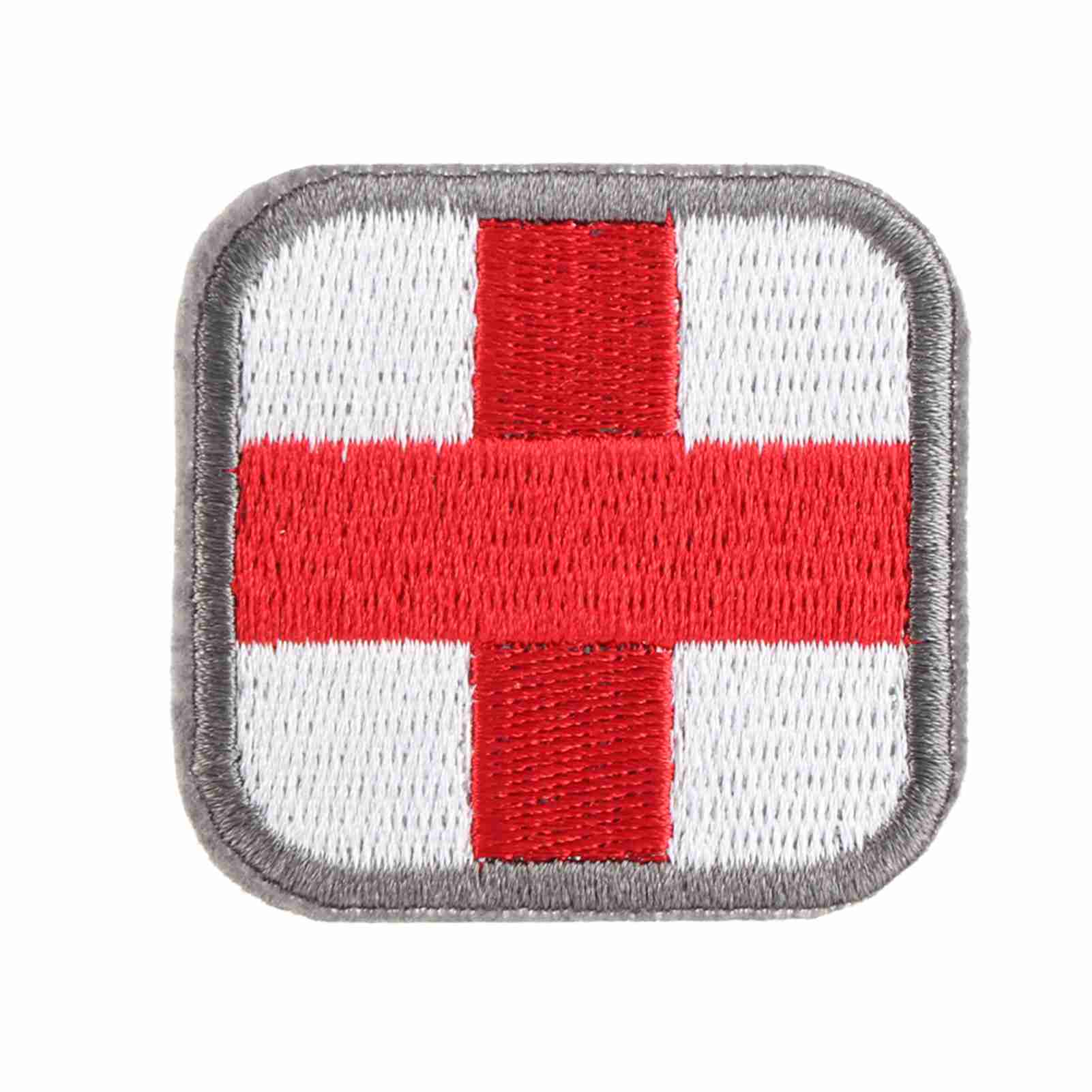 Medical Cross Embroidered Patch Hook&Loop Embroidery Applique Badge On Clothing Bag Hat(#2)