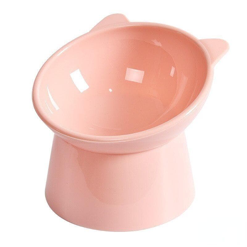 1Pcs High Bottom Neck Protector Pet Dog Cat Rice Bowl Food Cute Shallow Mouth Rabbit Bowls Supplies pink