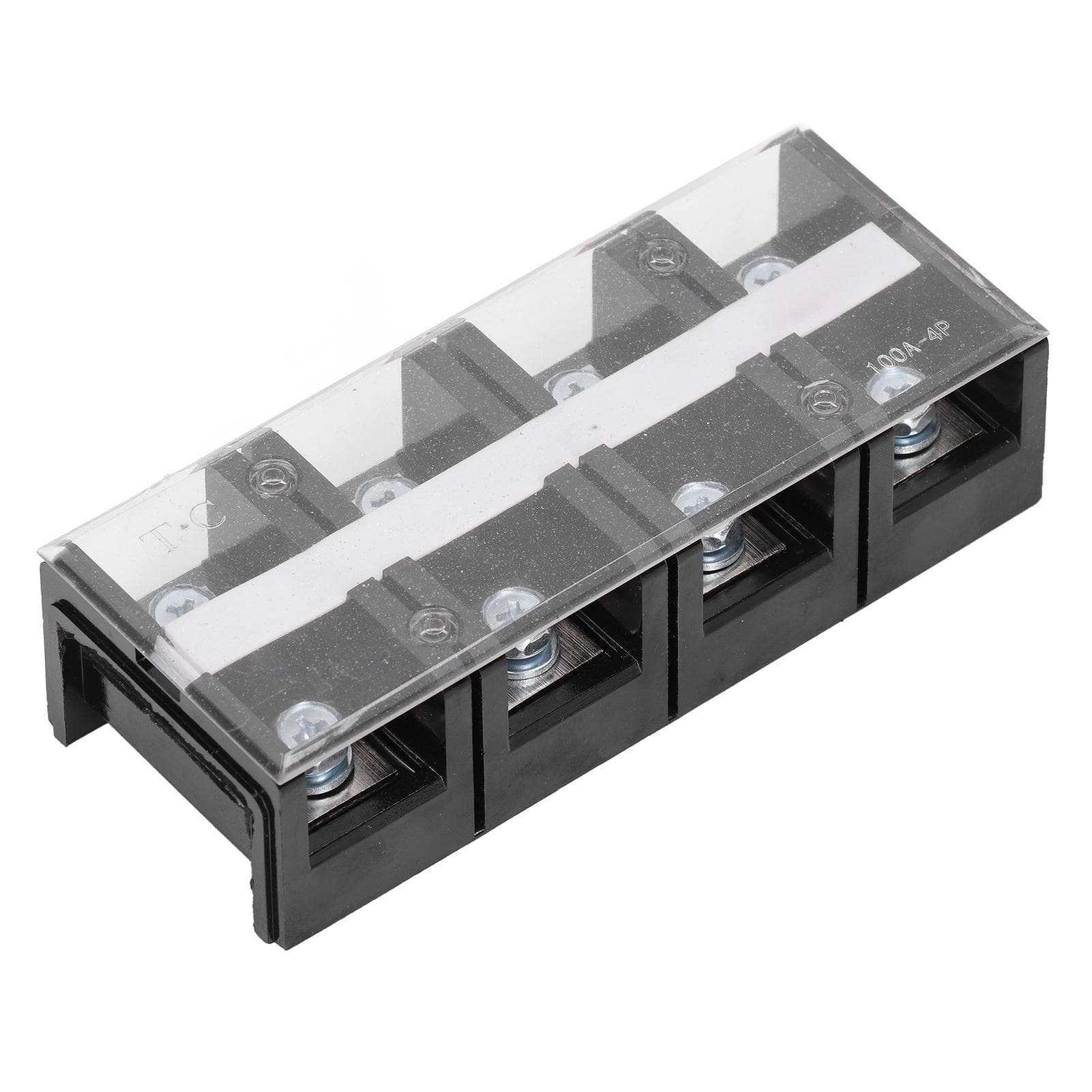 Terminal Block 2 Row Electric Wire Barrier Screw Strip for Power Supply with Cover AC600V