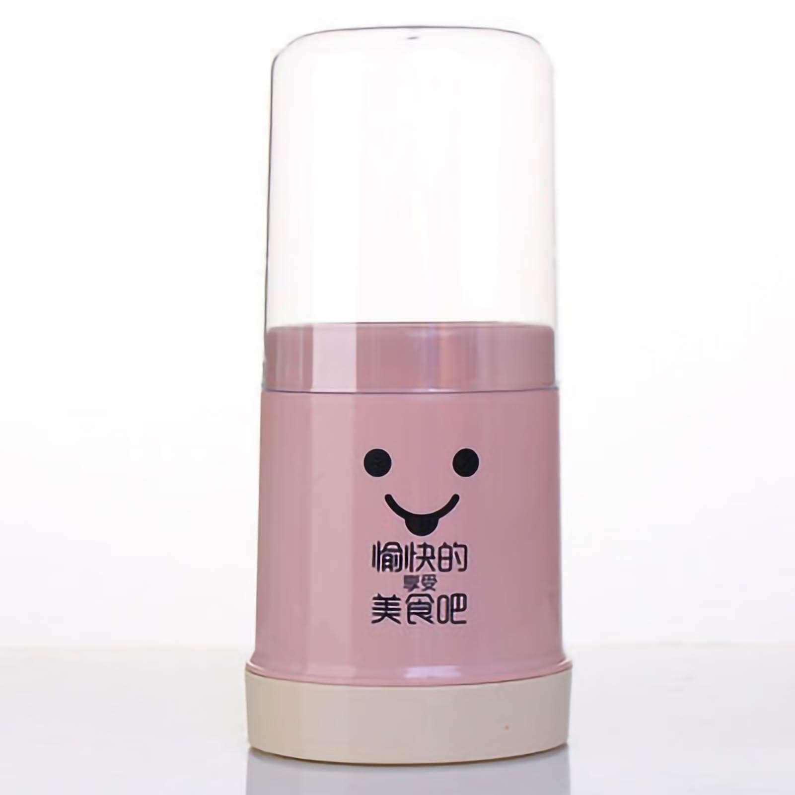 Cute Chopstick Holder Storage with Dustproof Lid Eco Friendly Plastic Utensil Holder With Removable pink