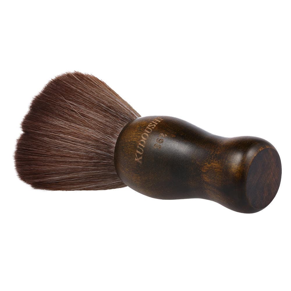Soft Neck Duster Hair Removing Clean Hairbrush For Barber Hairdresser brown