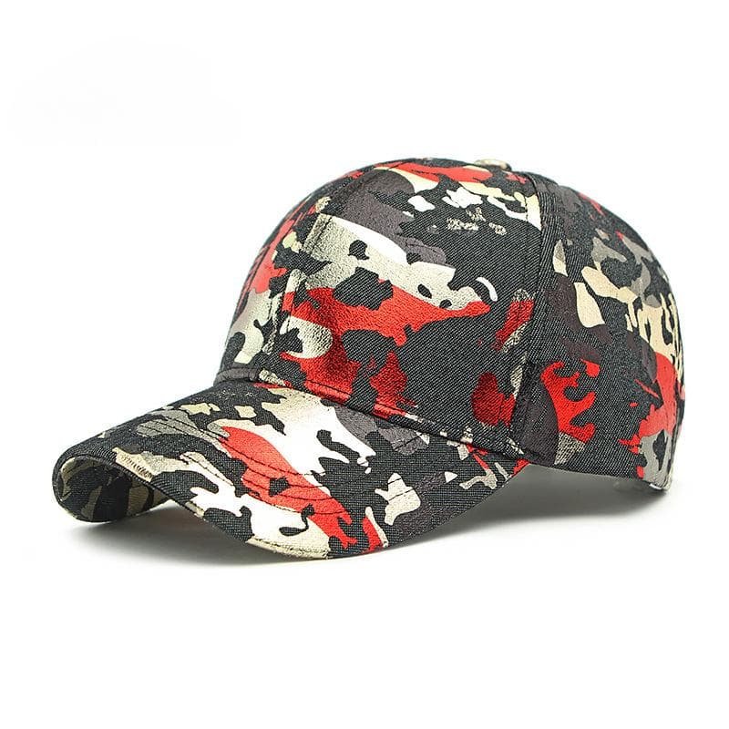 Spring Summer Hot Printing Camouflage Denim Baseball Cap Hard Top Men's Outdoor Sport Sun Visor Cap Female Adjustable Sun Hat Adjustable black