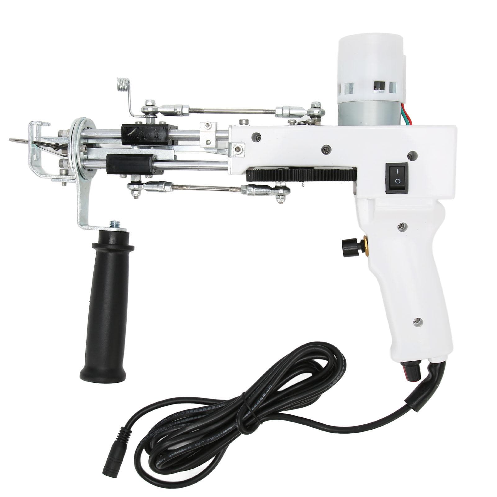 2 in 1 Rug Tufting Machine 40 Stitches Per Second Adjustable Speed Hand Crafted Electric Carpet Gun US Plug