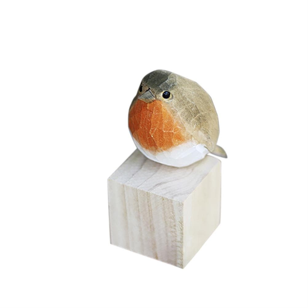 Carved Wooden Bird Ornaments Basswood Painted Decorative Indoor and Outdoor Crafts Ornaments
