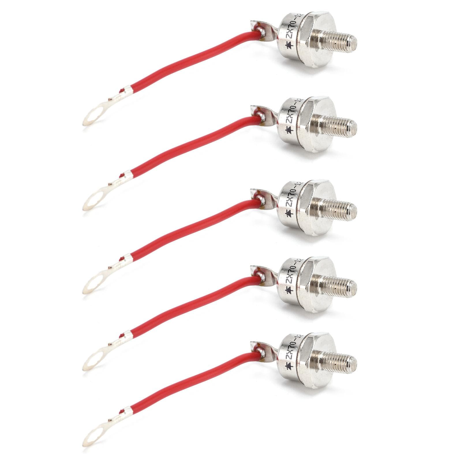 5Pcs Rectifier Diode Brass Spiral Module Forward Reverse Polarity for Converter ZX70?12