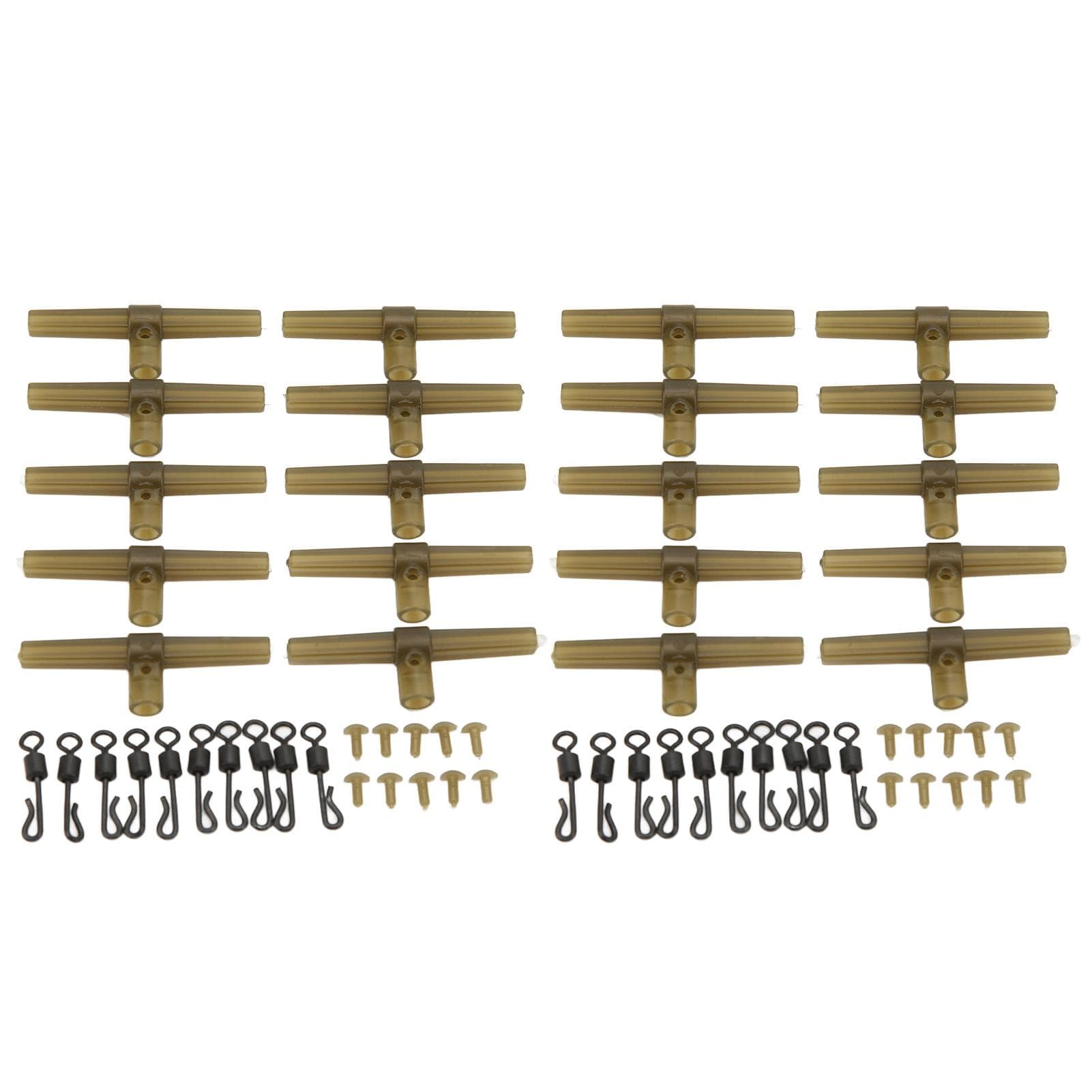 20set Anti Tangle Sleeves Side Bends Kit Durable Swivels Carp Fishing Accessories Kit