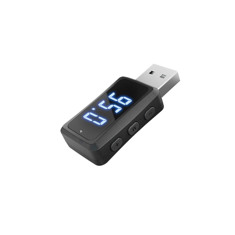 FM02 Mini USB Bluetooth 5.3 FM Transmitter Adapter Audio Receiver with LED Display 87.5-95MHZ Adjustable Handsfree Call Car Kit Audio For Auto Radio
