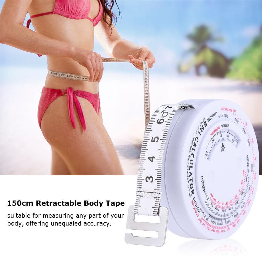 150cm Body Tape Mass Index Retractable Measurement Tape Body Accurate Calculator Diet Weight Loss