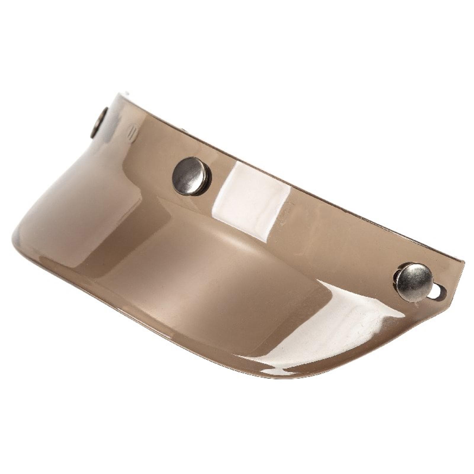 Universal 3 Snap-Button Visor Flip Up Wind Shield for Open Face Motorcycle Helmet coffee