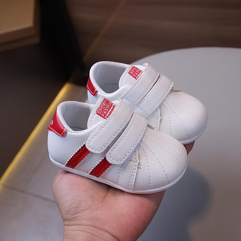Unisex Toddler Shoes: White, Soft Non-Slip Soles, Perfect for Spring & Autumn, Ages 1-2 One set (5 pairs)