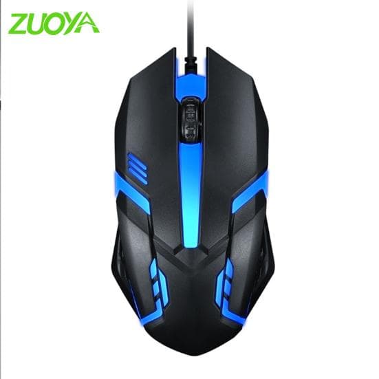 ZUOYA C3 Wired Mouse Ergonomic Luminous Anti-slip Quick Response Comfortable Grip Colorful Breathing Lamp Plug Play USB Computer Gamer Mice black