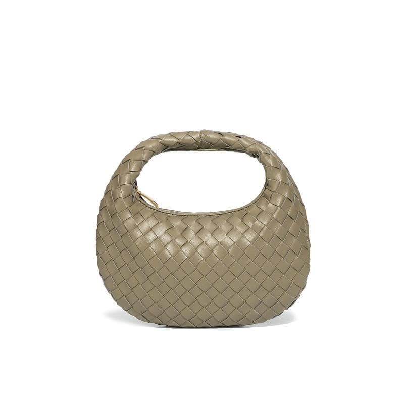 Fashionable Solid-color Hand-held Women's Bag, Simple and Trendy Hand-woven Bag, Single-shoulder Crossbody Bag