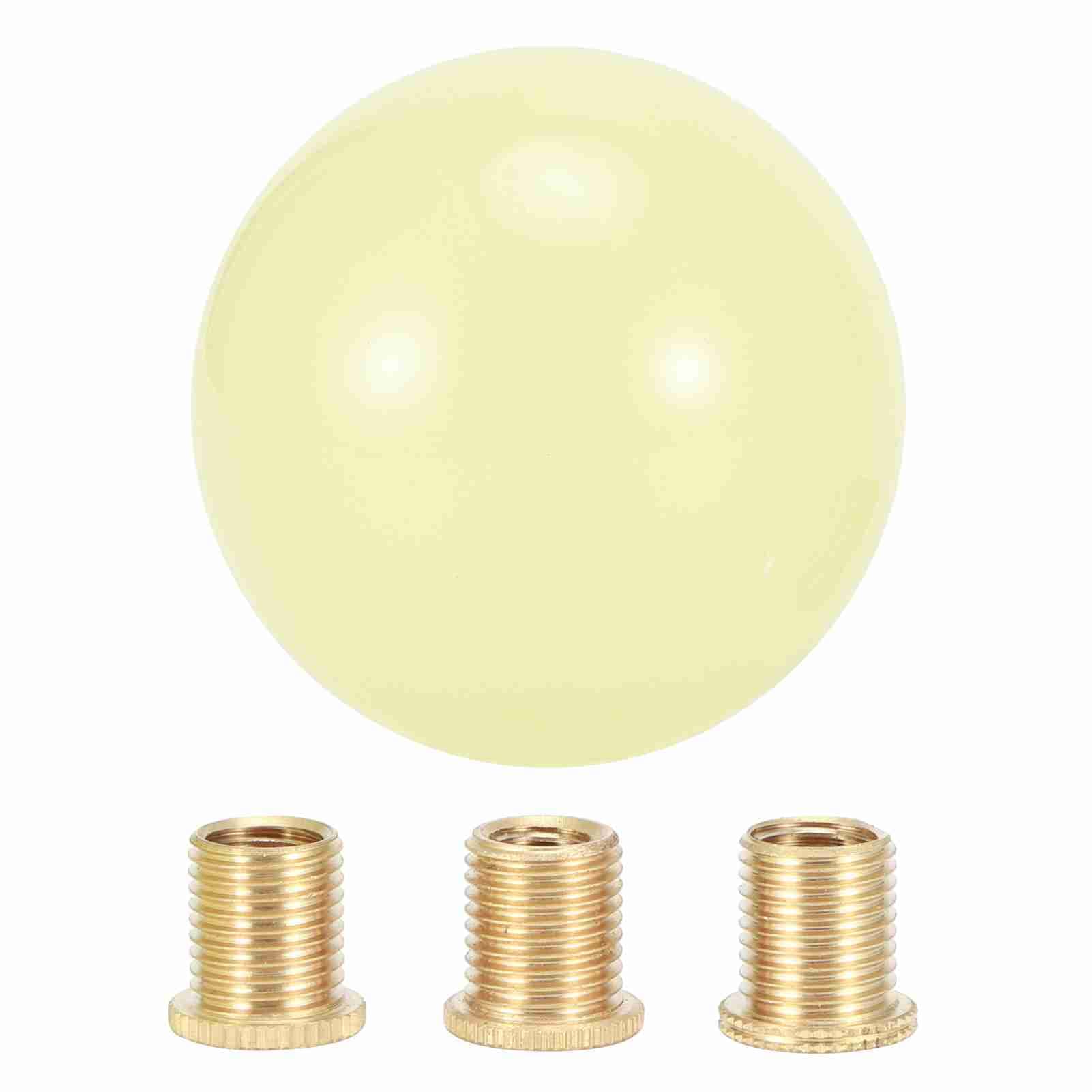 M12x1.25 Gear Knob Fluorescent Shifter Head Acrylic Lever Hand Ball with M8M10x1.25 M10x1.5