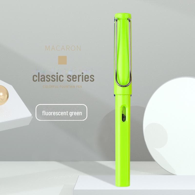 Colorful Student Fountain Pen with Replaceable Ink Capsule for Calligraphy and Correct Writing Posture 0.38mm with Converter