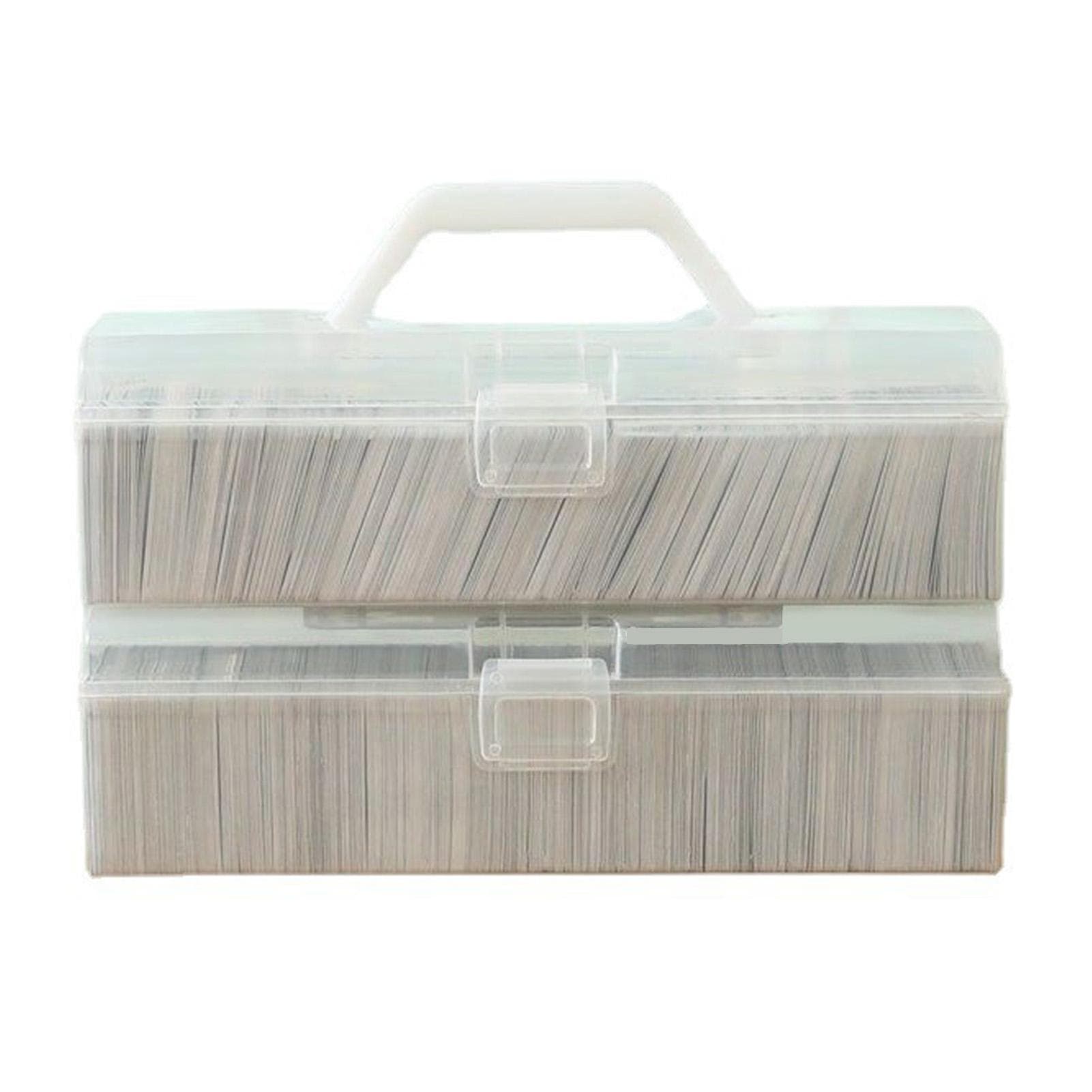 Game Card Organizer Plastic Handheld Flip Lid Large Capacity Transparent Trading Card Storage Box
