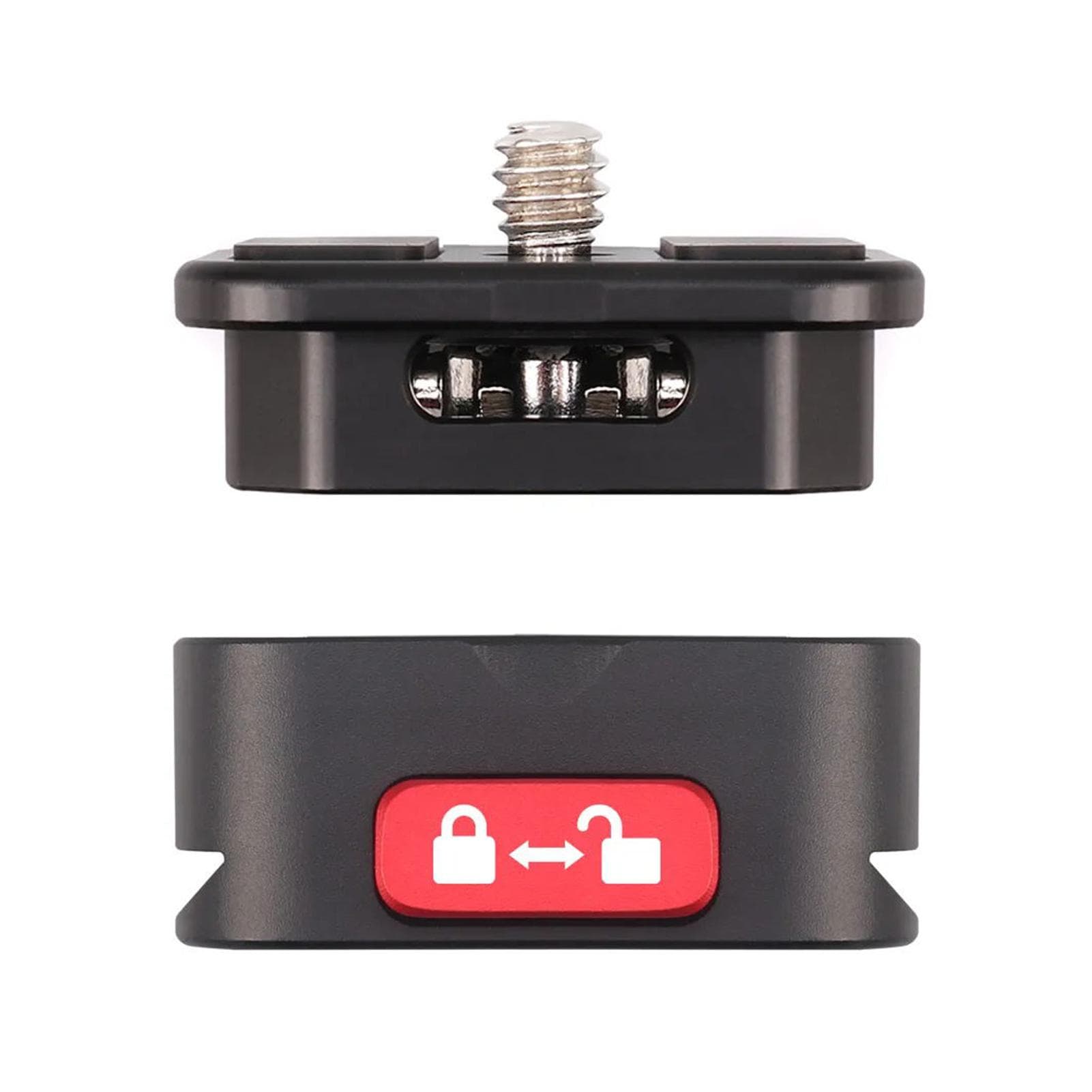 Quick Release Plate Tripod QR Plate Camera Mount Adapter Quick Setup Aluminum Alloy with 1/4 Inch black