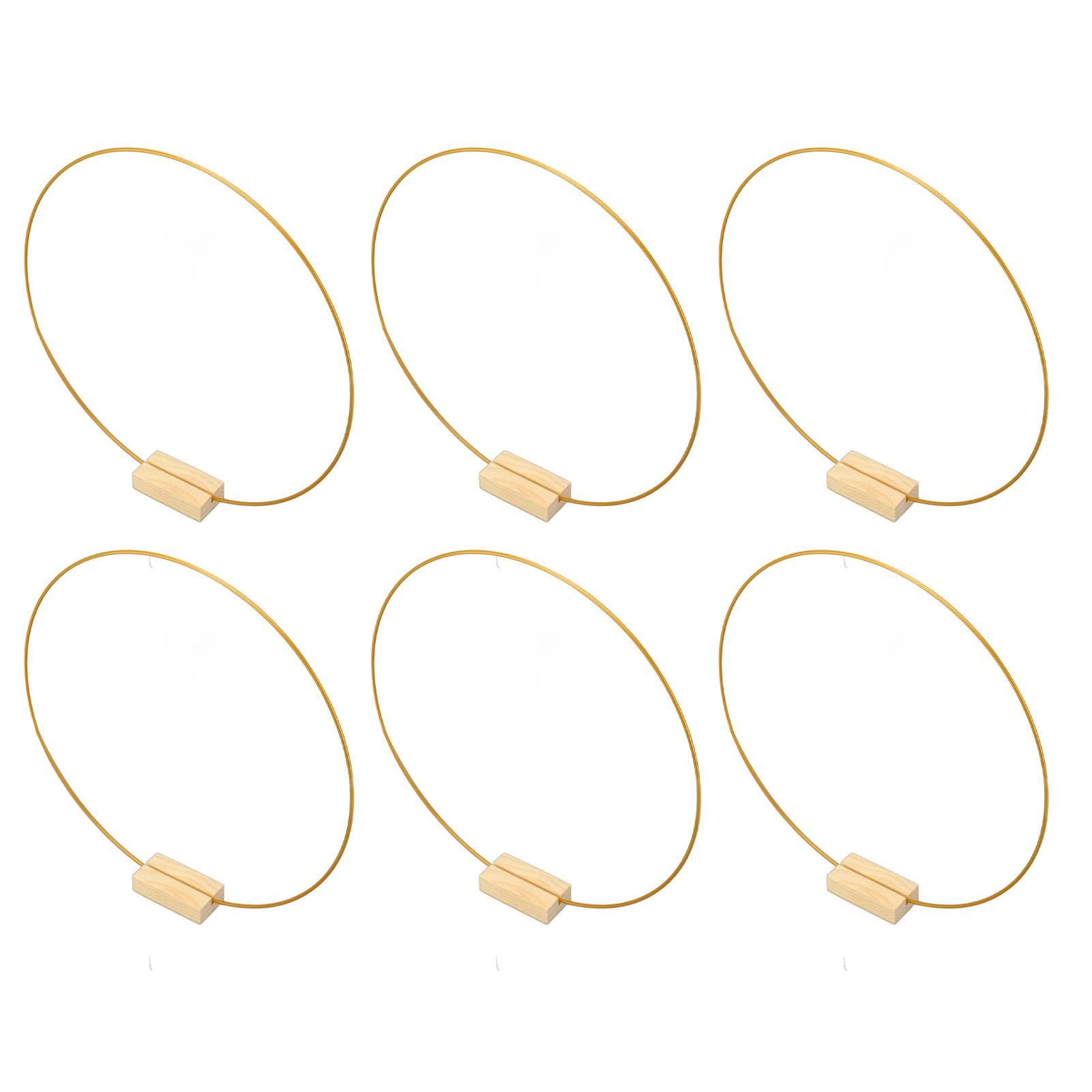 15 Pcs Floral Hoop Exquisite Gold Metal Wreath Ring Wedding Table Centerpiece Decoration with