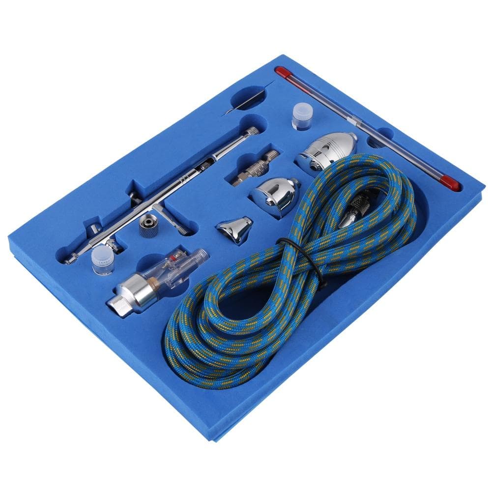 Spray Gun Airbrush 0.3mm 0.2mm 0.5mm Nozzles 2cc 5cc 13cc Cups Tube Set Kit
