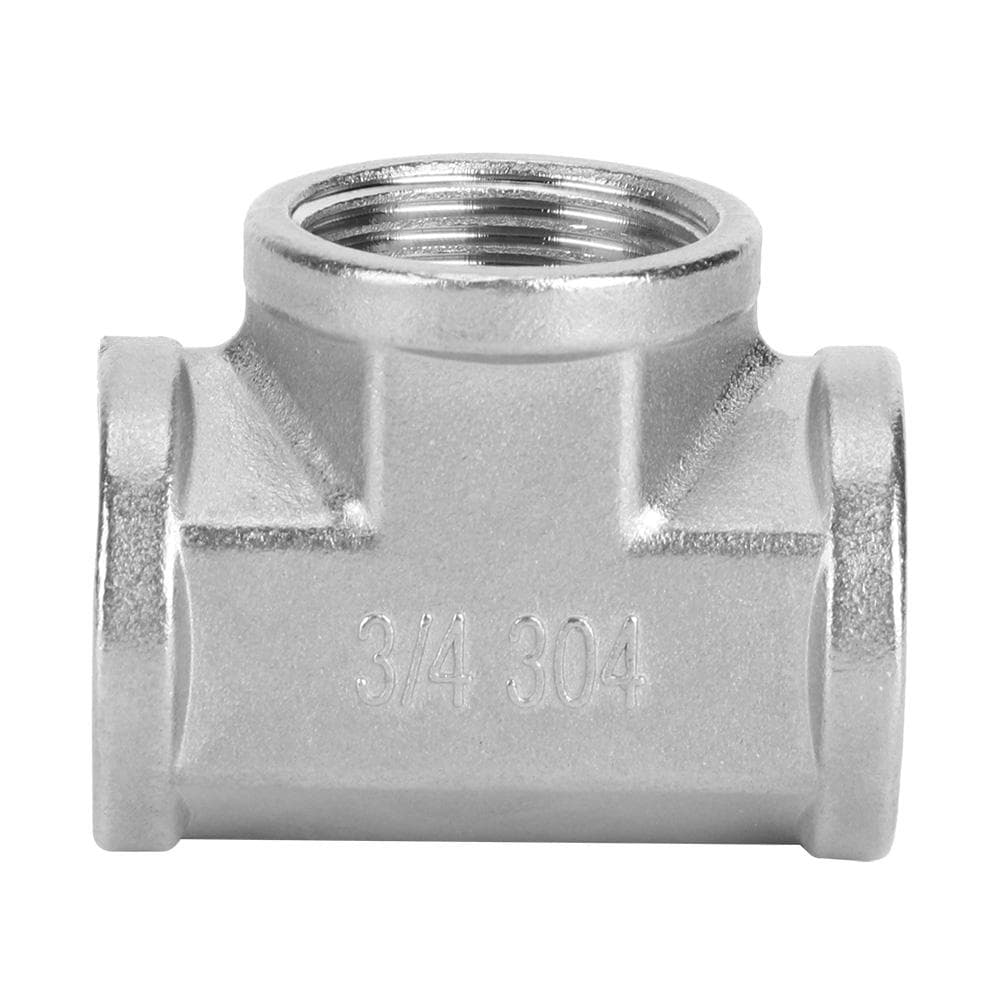304 Stainless Steel Tee Threaded Pipe Connector for Industrial Pipe Shelf Household Tool1in x 1in x