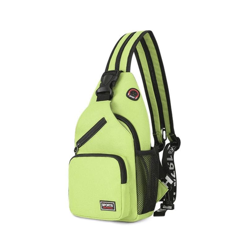 Crossbody Bag One Shoulder Oxford Cloth Chest Bag Crossbody Leisure Multifunctional Backpack Handbag green