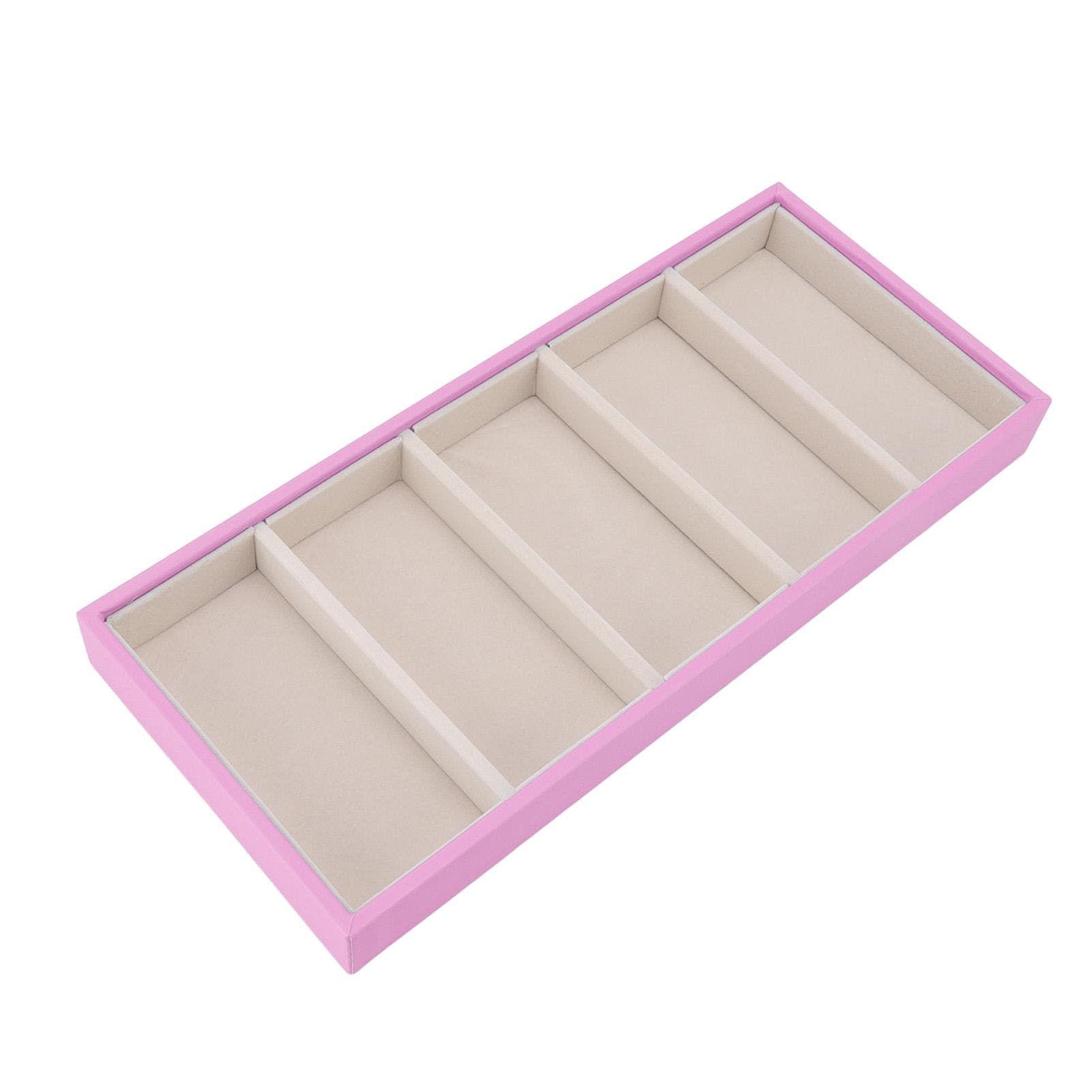 5 Grid Glasses Case Multifunction Space Saving 5 Slot Sunglasses Holder Storage Box Silver Gray pink