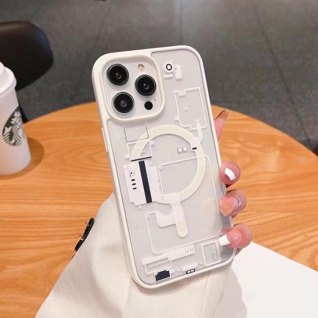Spigen Suitable for IPhone 16Pro Technology Magnetic Phone Case Apple 15 New Fe Circuit Board Protective Case Apple 16Plus
