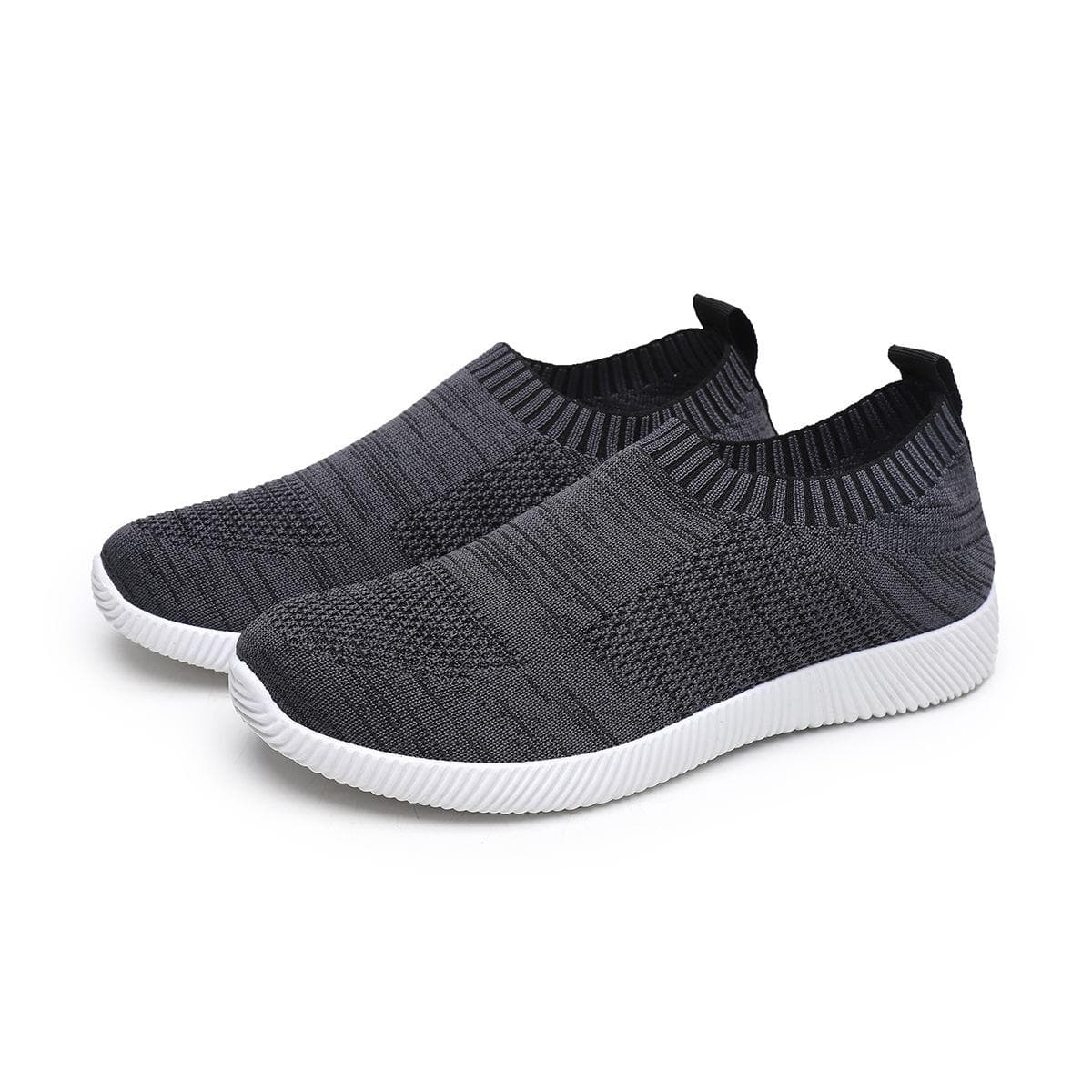 Large Size Women's Shoes Summer Socks Shoes Fly Woven Mesh Casual Shoes Breathable Lightweight Sports Shoes Women 43 black