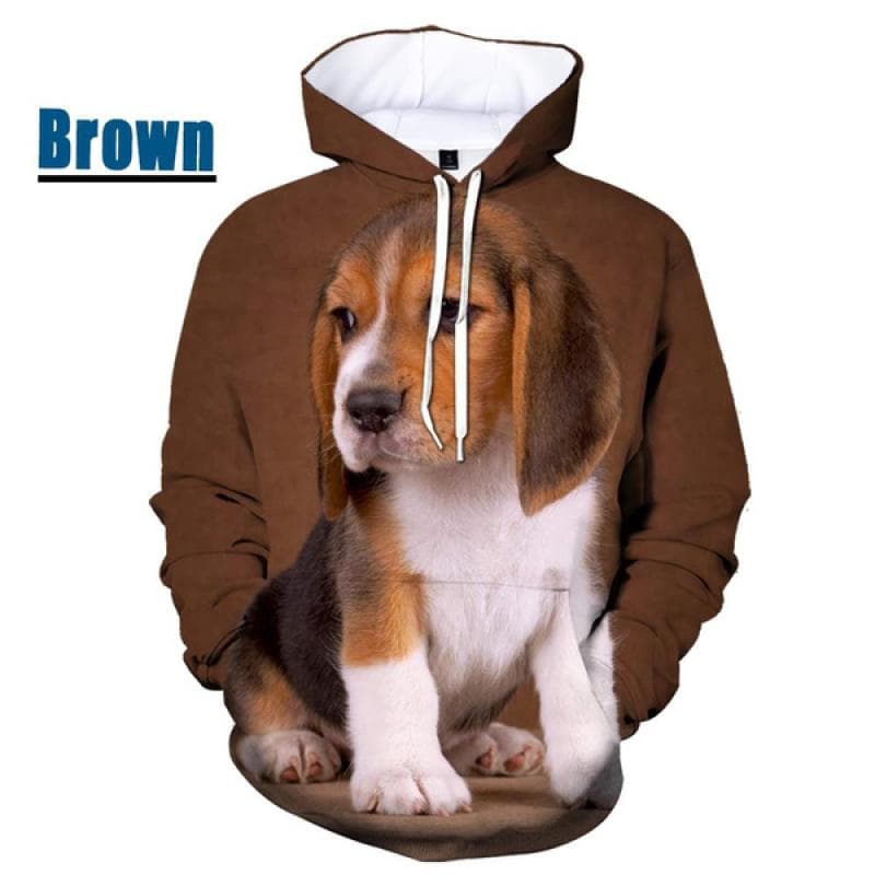 New Fashion Animal Dog Beagle Funny Sweatshirt Men and Women 3D Printing Casual Long-sleeved Hoodies 5XL