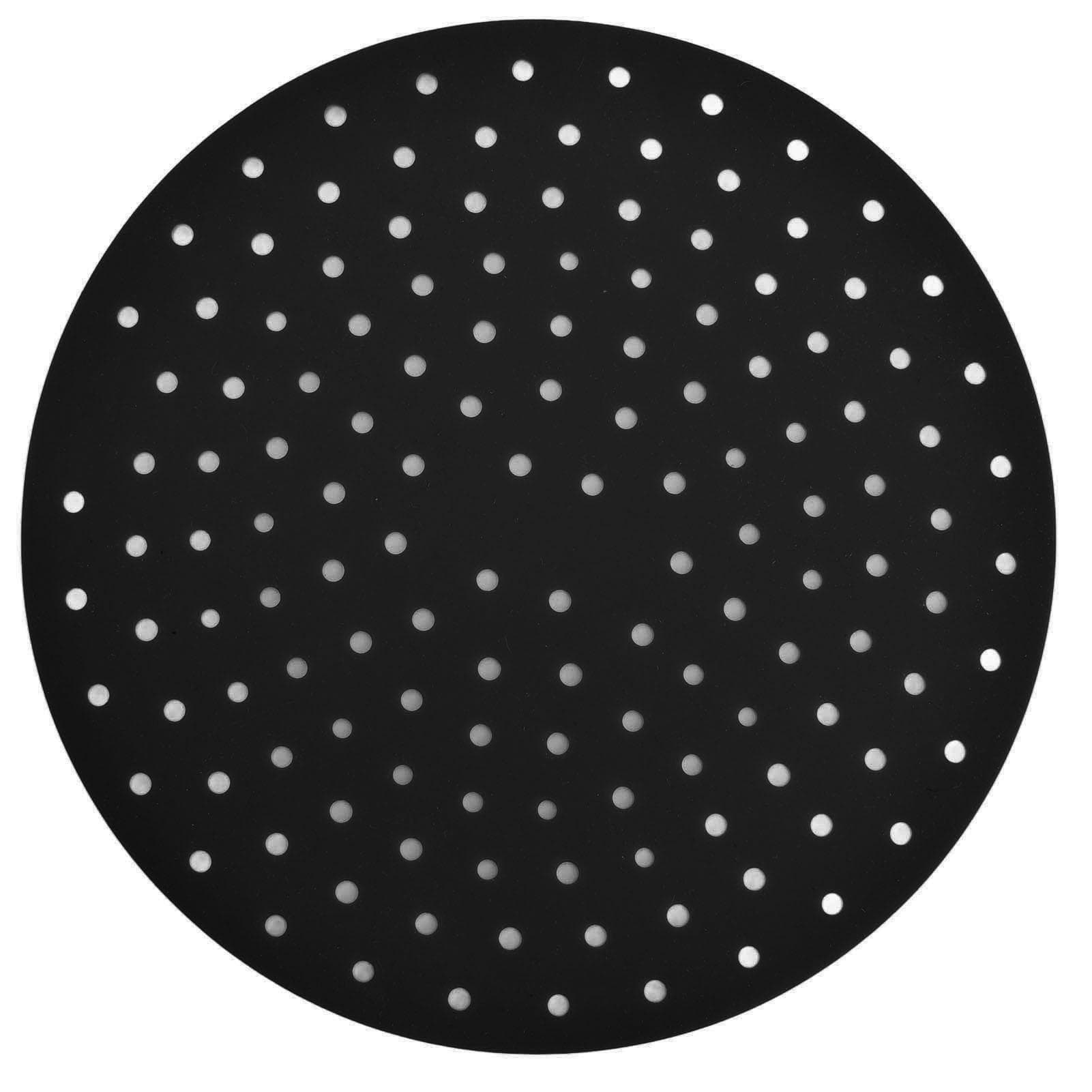 20cm Anti Slip Round Cooking Fryer Mat Anti Sticking Silicone Steamer Liners For KitchenBlack black