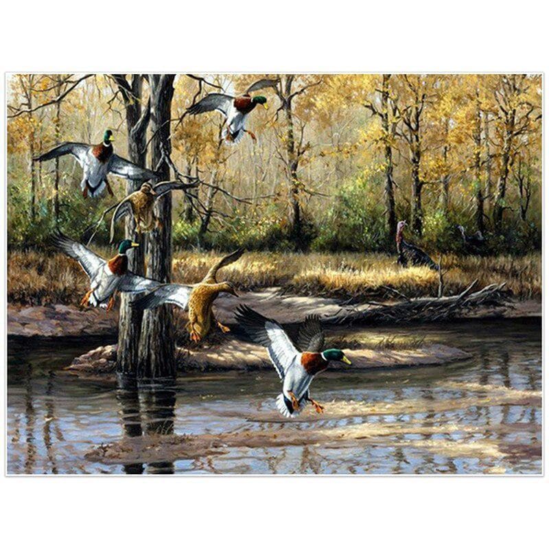 DIY Diamond Mosaic Full Round Rhinestones Diamond Embroidery Animals 5D Diamond Painting 20X30CM