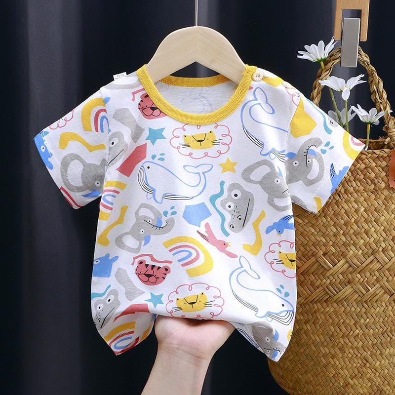 Children's Short-sleeved T-shirt Girls Summer Clothing Baby Baby Summer Children's Clothing 100cm