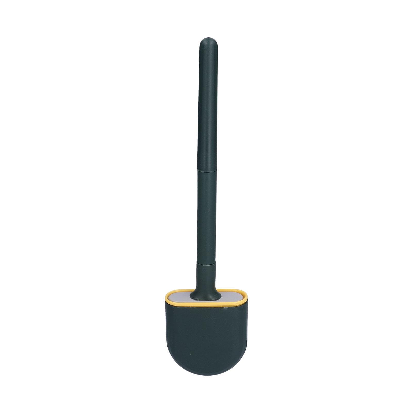 Wall Mounted Toilet Brush Drying Holder Set with Detachable Handle Cleaning Tool for Home Hotel green