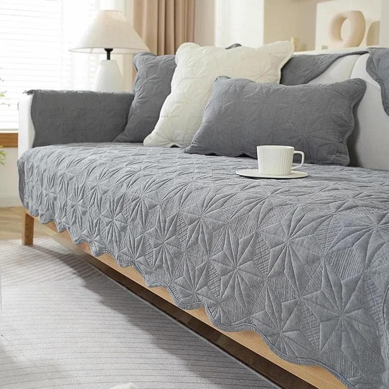 Seasonal Universal Thickened Sofa Mat Solid Color Chenille Minimalist Comfortable Seat Cushion Breathable Dustproof Sofa Towel 70x70cm 1pcs
