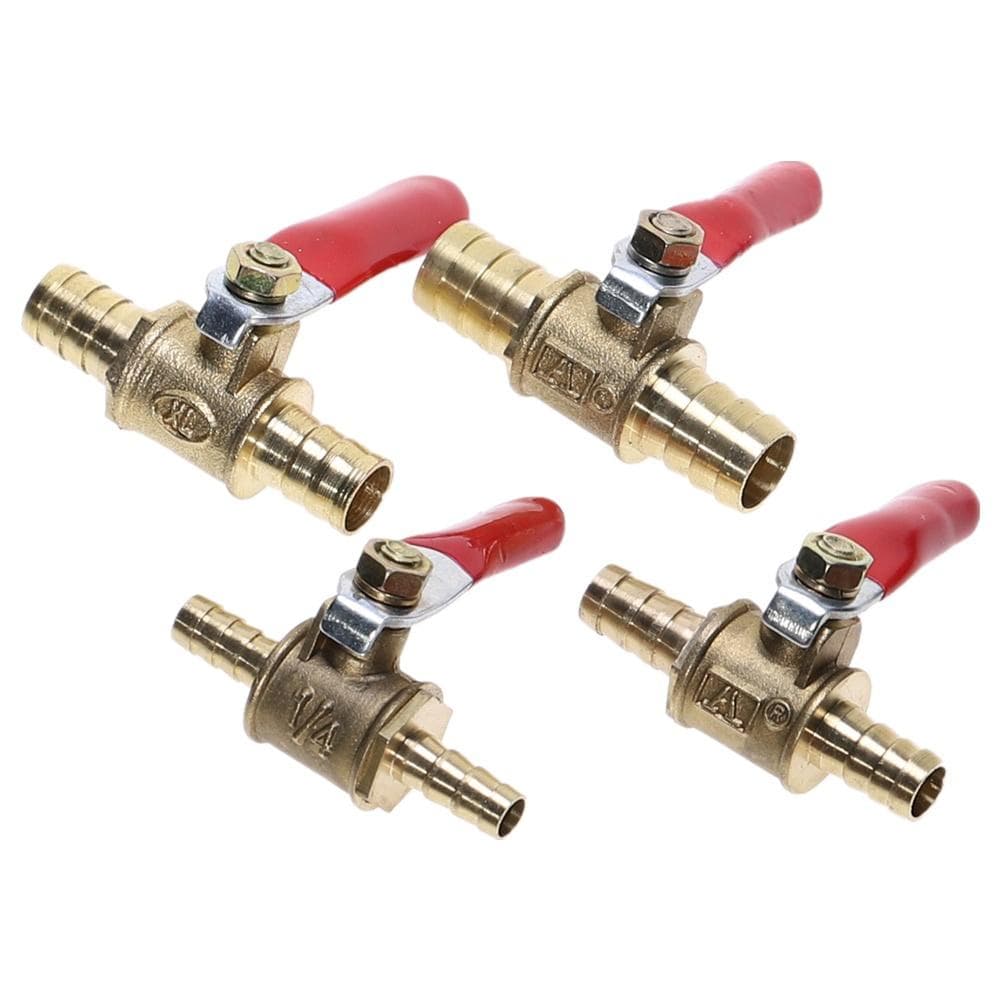 6mm-12mm Hose Barb Inline Brass Water Oil Air Gas Fuel Line Shutoff Ball Valve Pipe Fittings 10mm