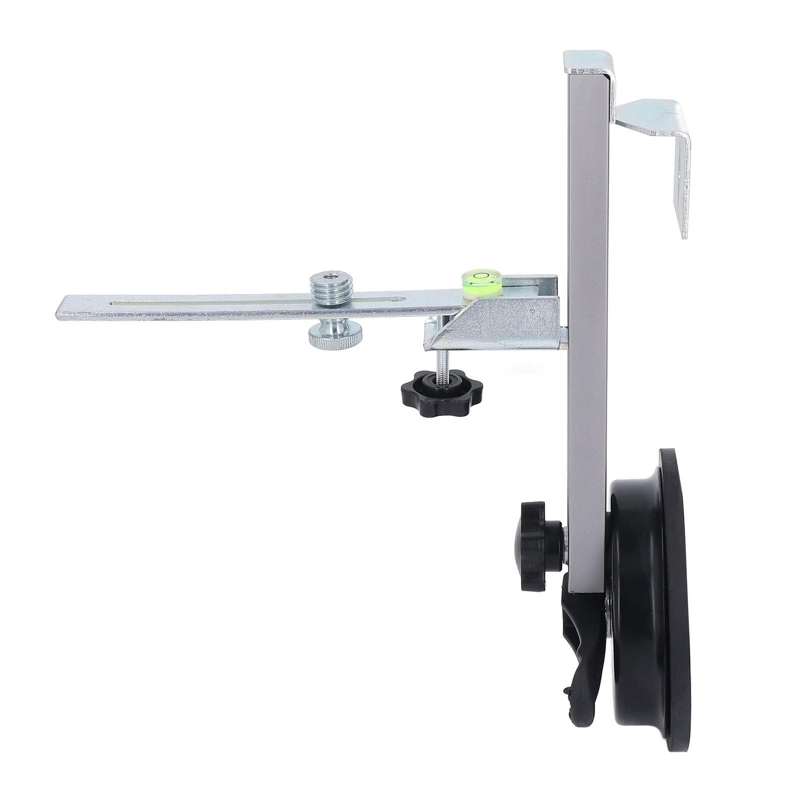 Leveling Tool Bracket with Bubble and Suction Cup Aluminum Alloy Adjustable Leveler Wall Holder