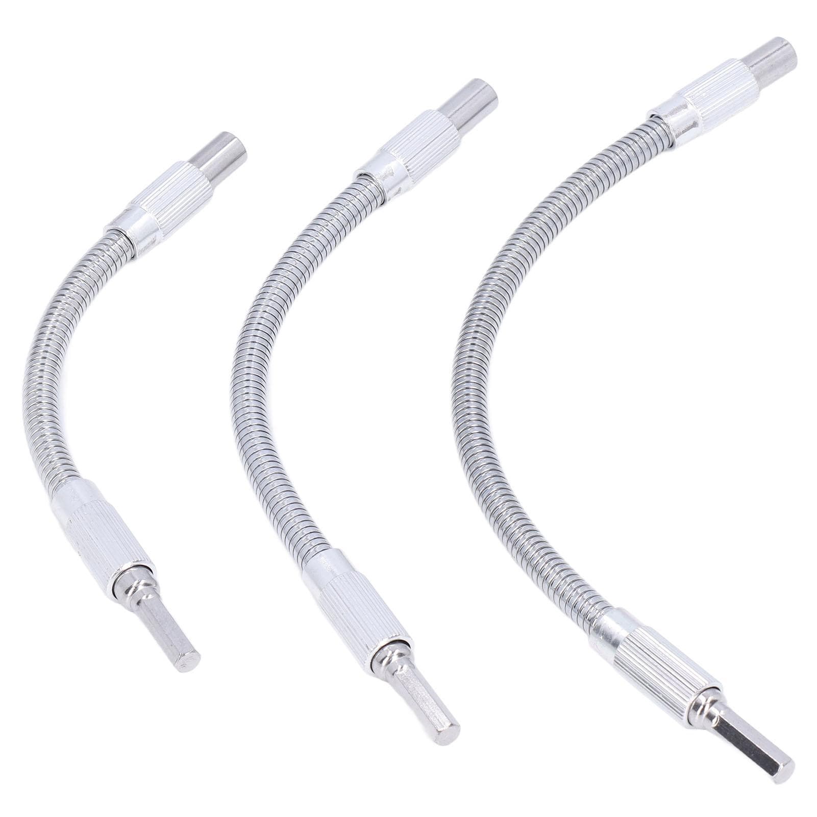 3Pcs Flexible Shaft Extension Universal Drill Bit Extrender Holder 14in Set Kit