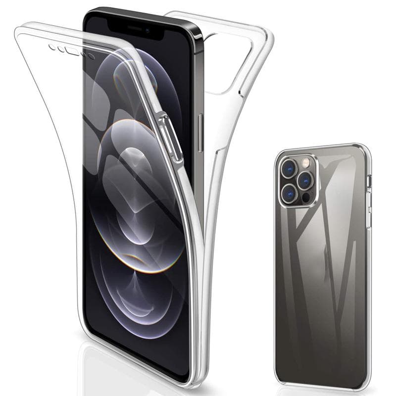 360 Full Body Protection Clear Case For iPhone 13 12 11 Pro Max X XR XS Max 8 7 6S 6 Plus Double Sided Transparent Soft Silicone Front Hard Back Cover iPhone 13