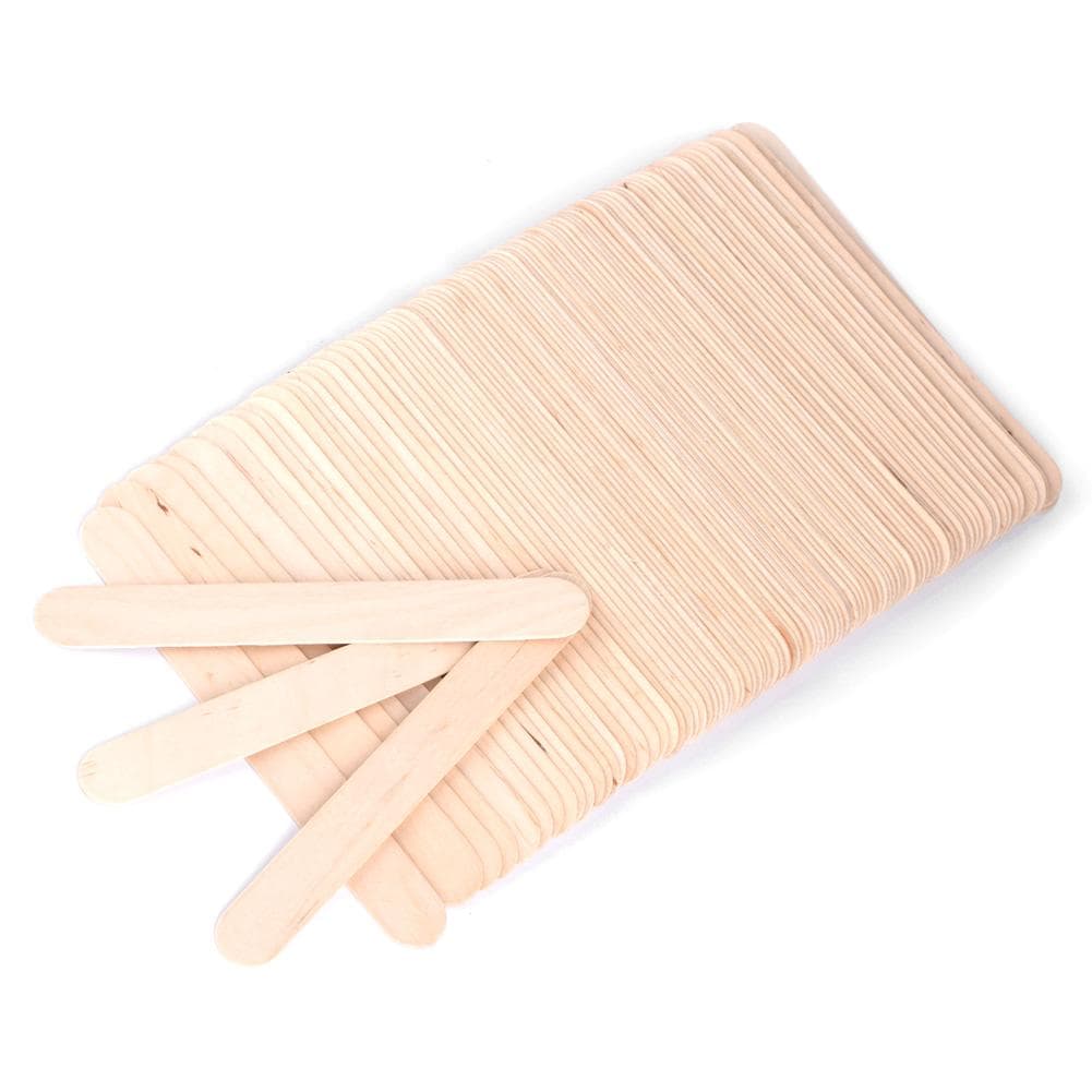100PcsBag Waxing Stick Spatula Applicator Wooden Spatula Disposable Medical Tongue Depressor