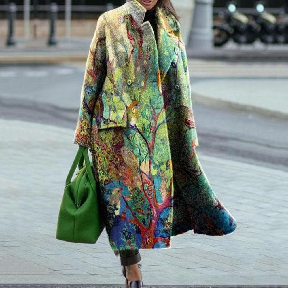 Autumn Women's Clothing Multi-color Plaid Long-sleeved Lapel Jacket XL