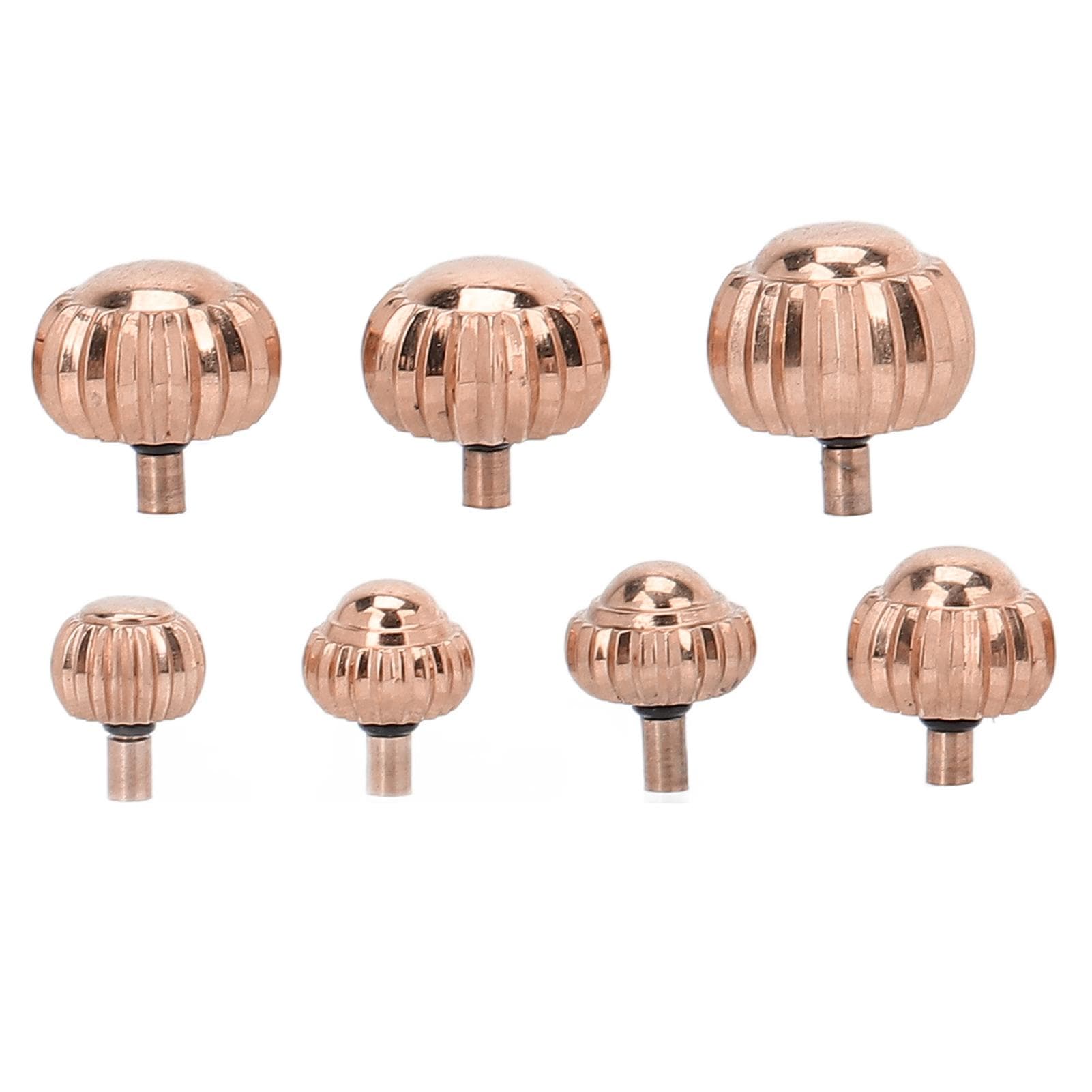 7Pcs Watch Crown Replacement Rose Gold Diversified Size Lightweight Portable Durable Watch Crown