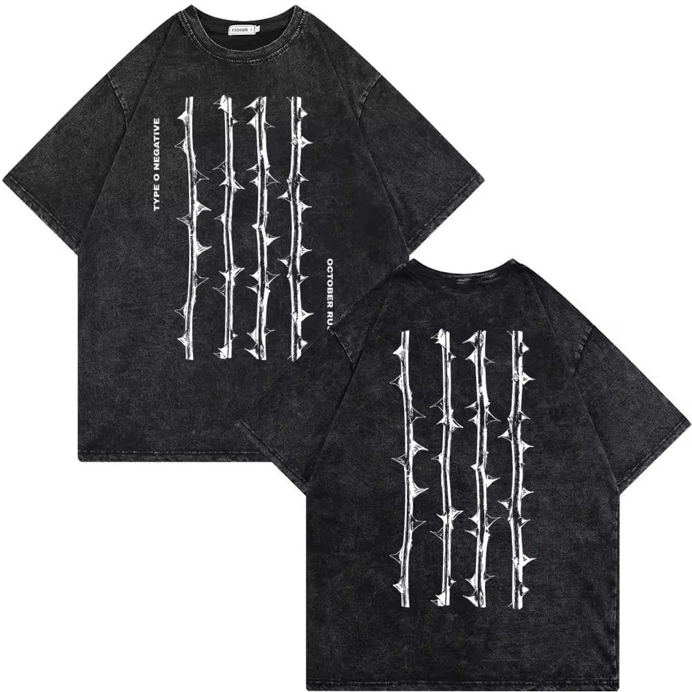 Rock Band Type O Negative Suspended In Dusk Streetwear Washed Vintage Tshirt Oversize Tee Men women Casual Top M