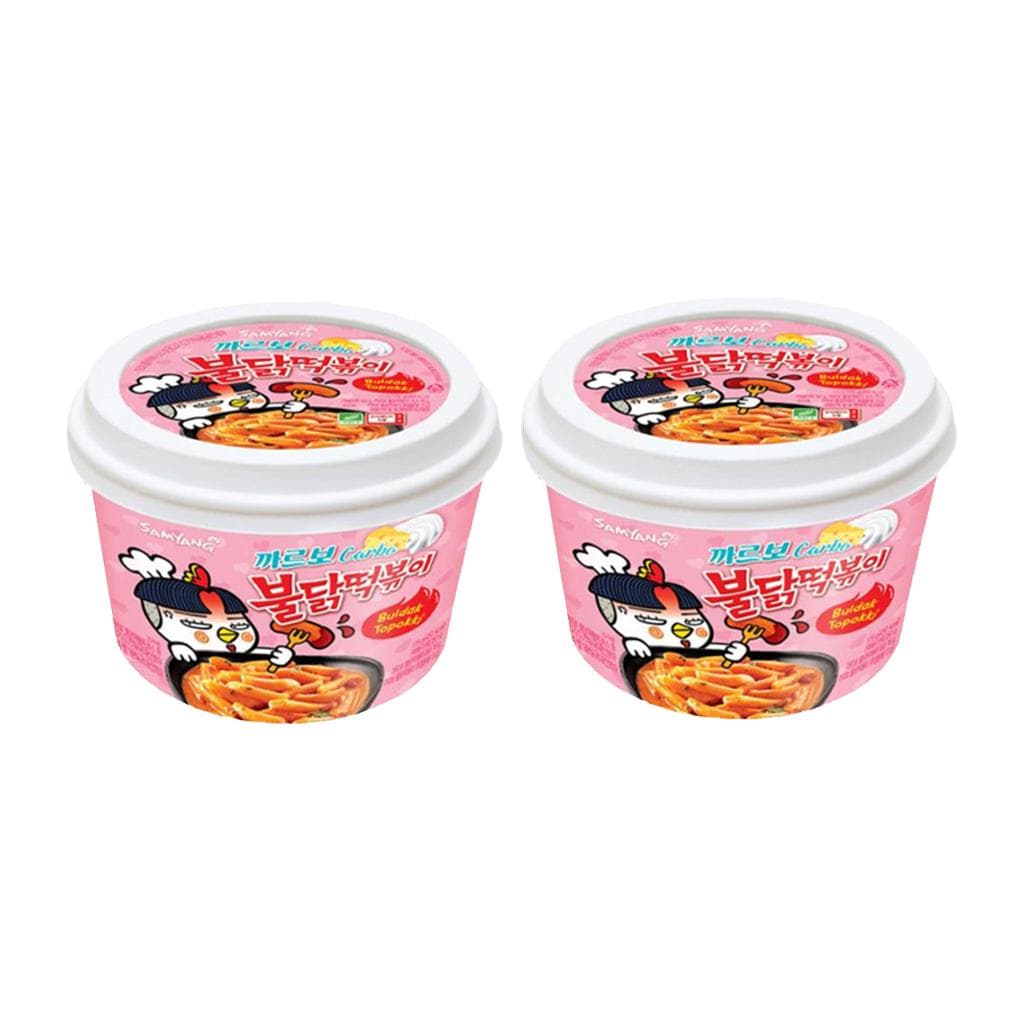 Samyang Carbo Hot Chicken Flavor Tteokbokki In Cup 179g (4 Options) #2PCS
